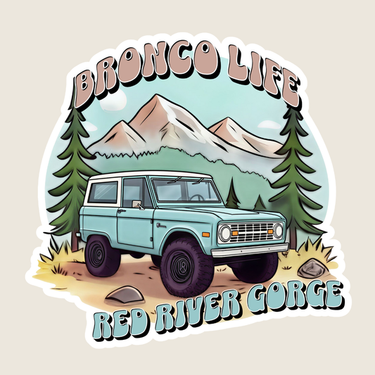 Mountain Bronco Life Custom Sticker