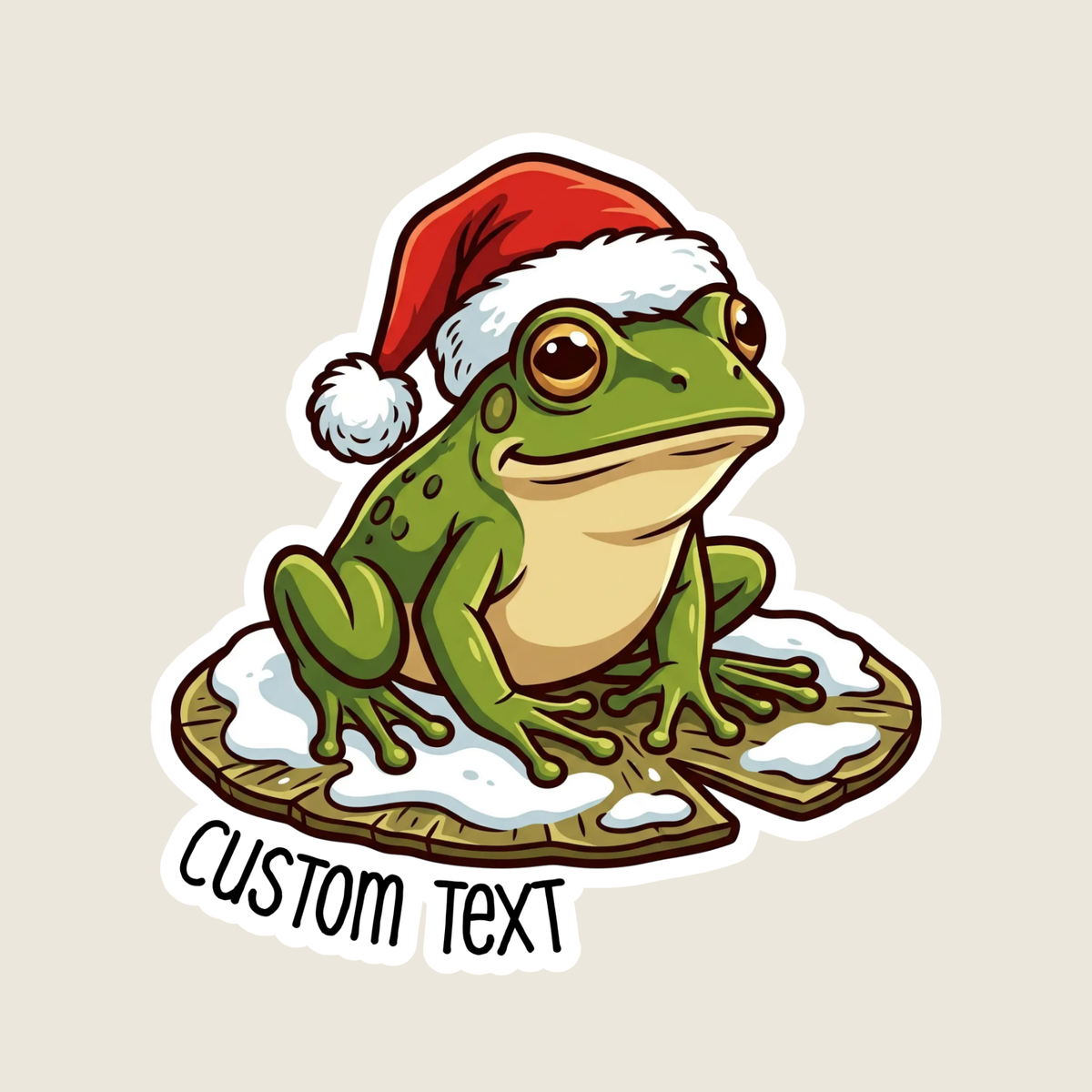 Christmas Frog Custom Sticker