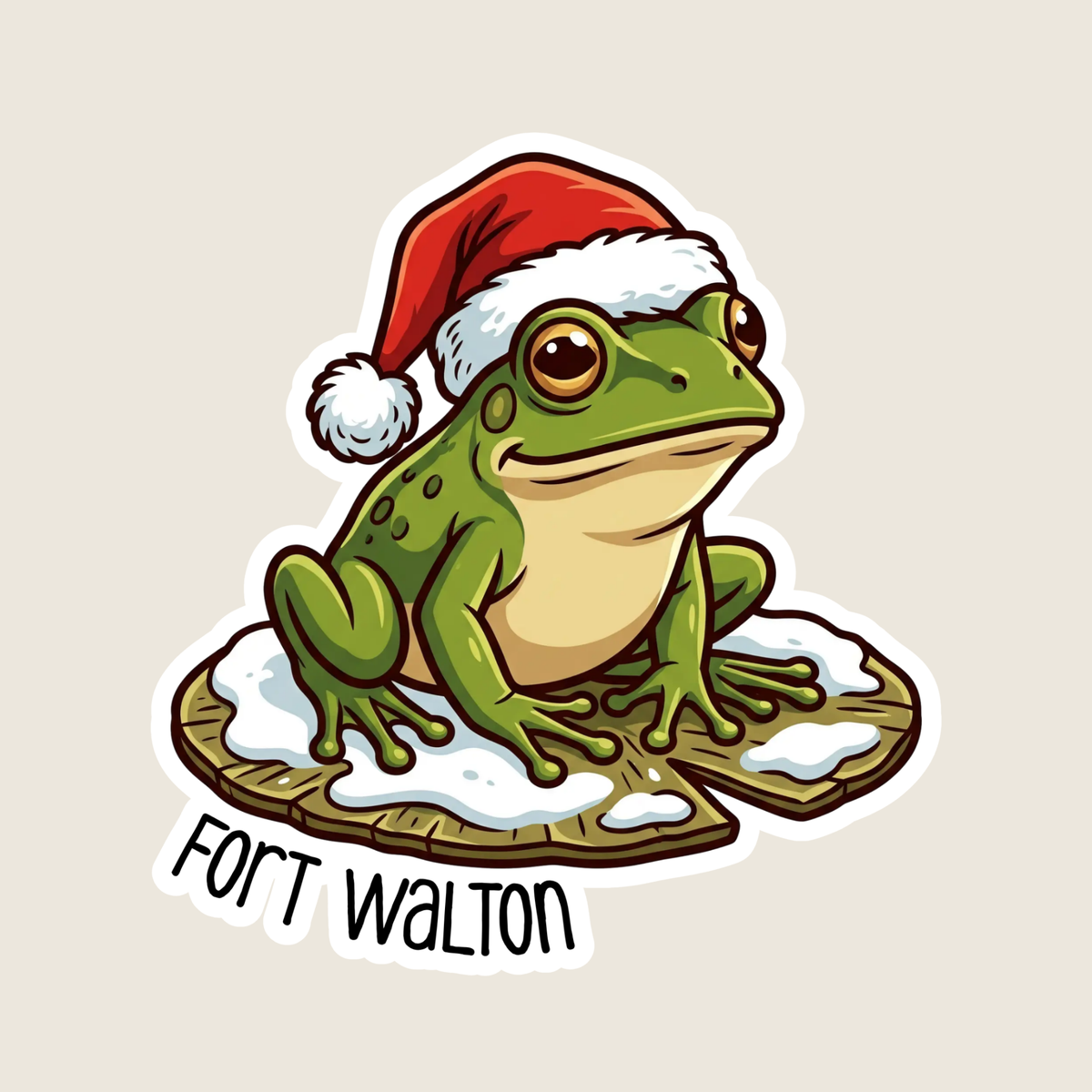 Christmas Frog Custom Sticker
