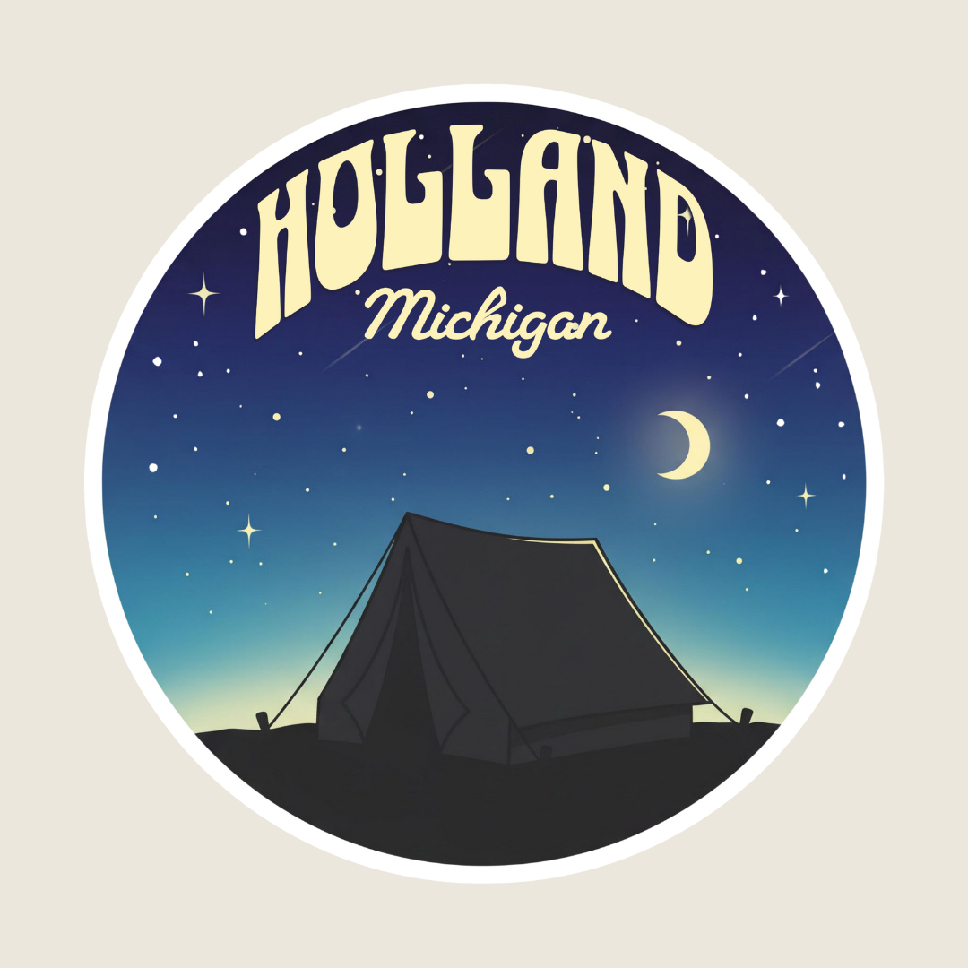 Starry Night Custom Camping Sticker