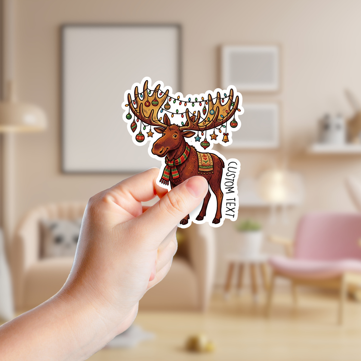 Christmas Moose Custom Sticker