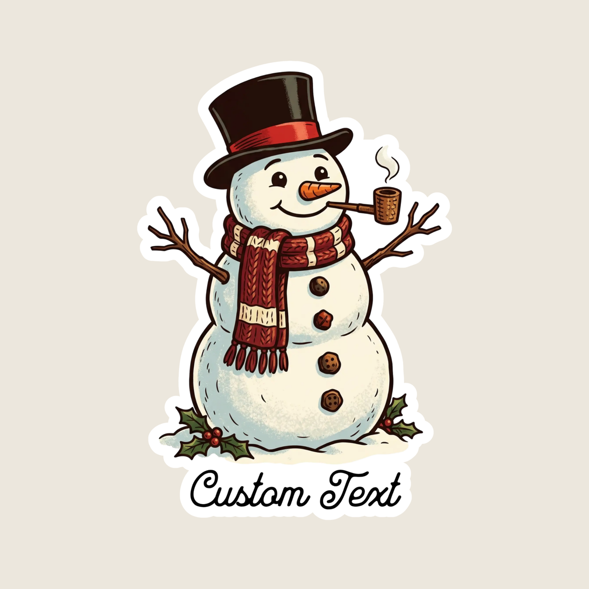 Snowman Custom Christmas Sticker