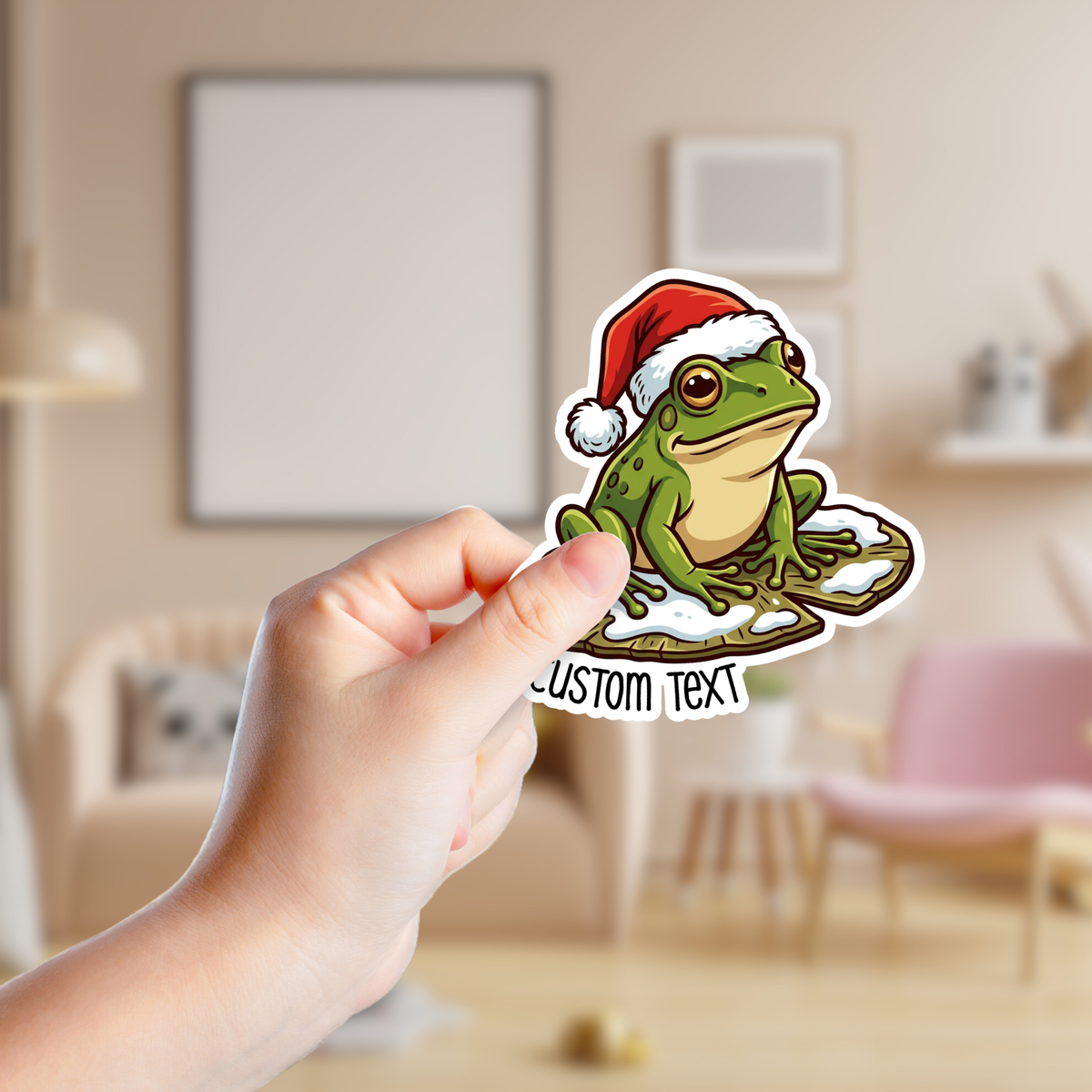 Christmas Frog Custom Sticker