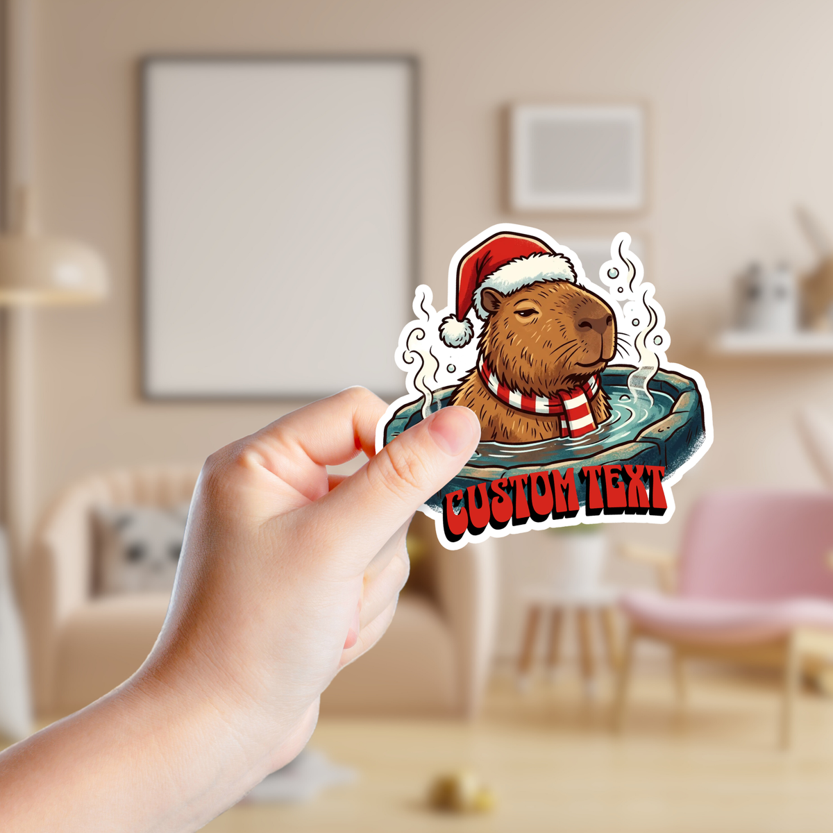 Capybara Custom Christmas Sticker