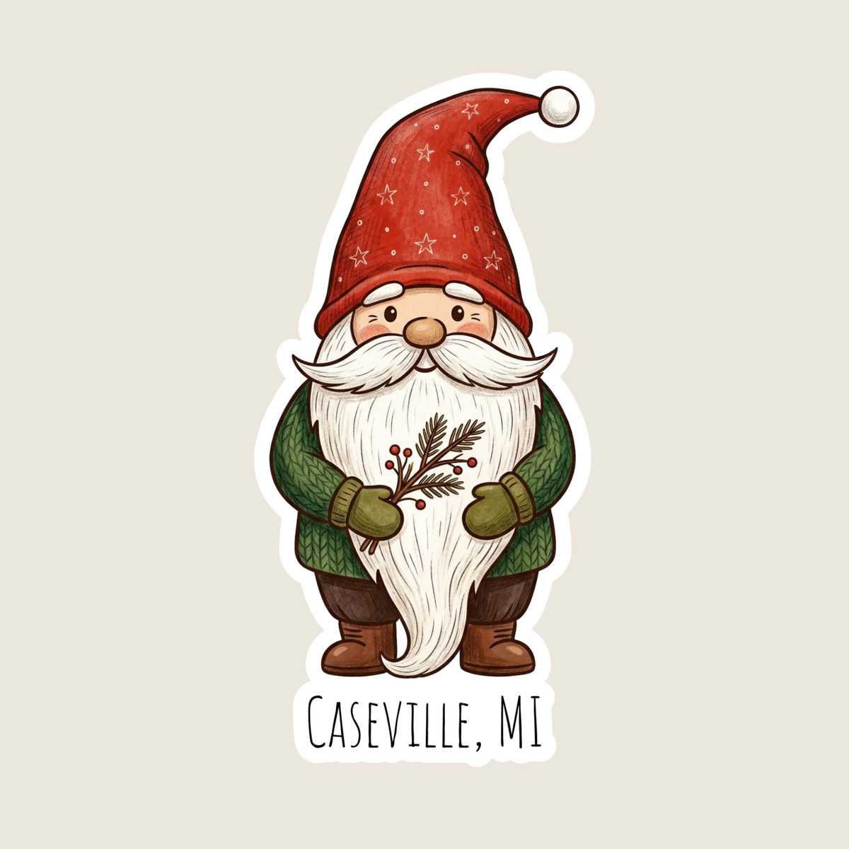 Christmas Gnome Custom Sticker