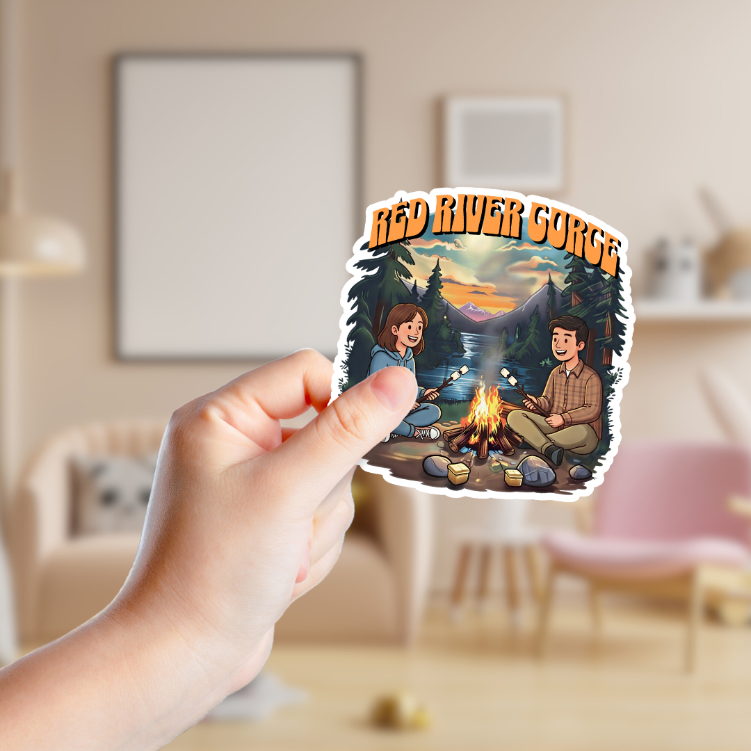 People Roasting Marshmallows Custom Sticker