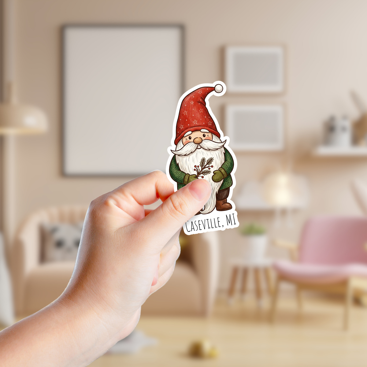 Christmas Gnome Custom Sticker