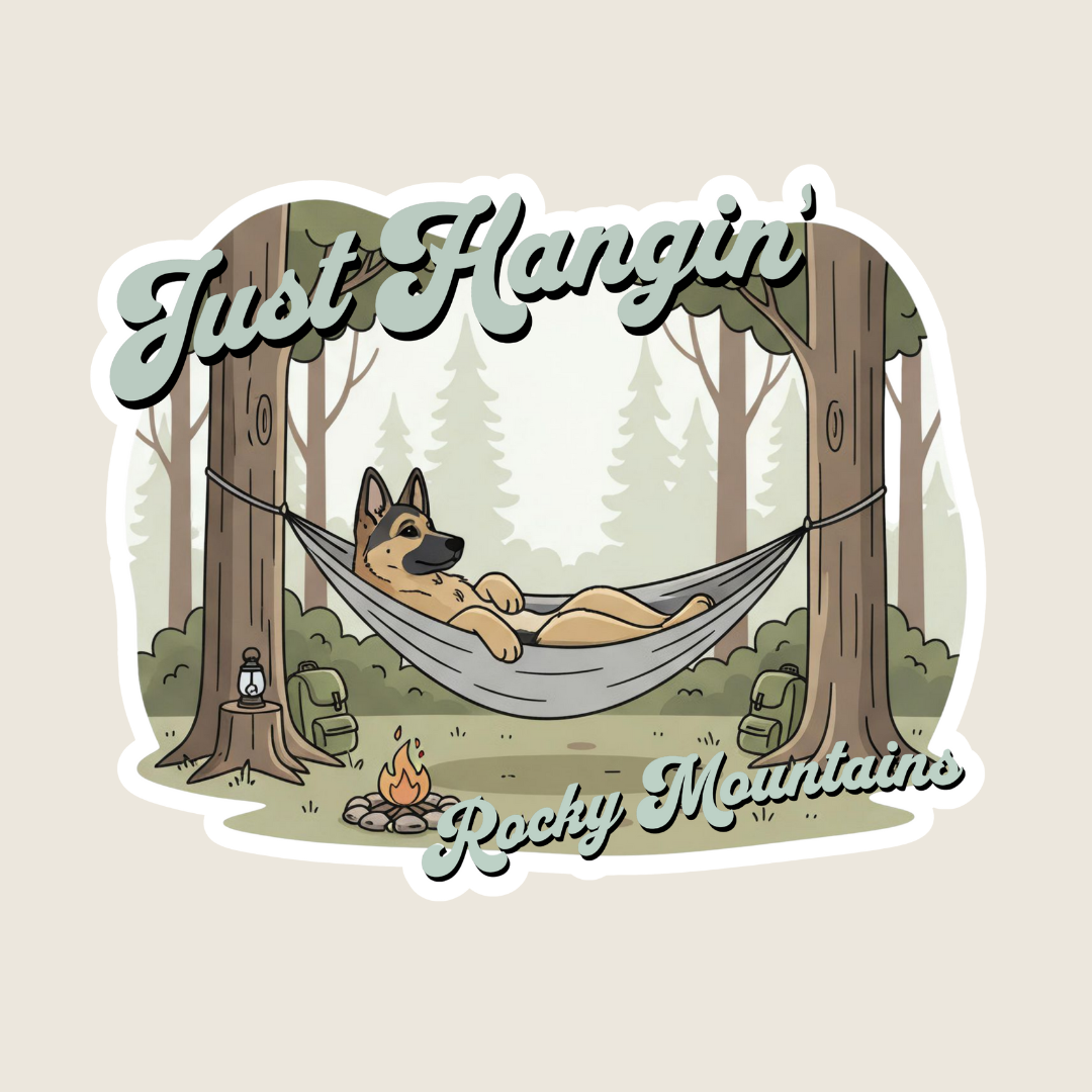 Just Hangin' German Shepherd Custom Sticker