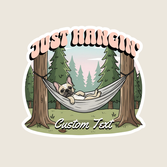 Just Hangin' French Bulldog Custom Sticker