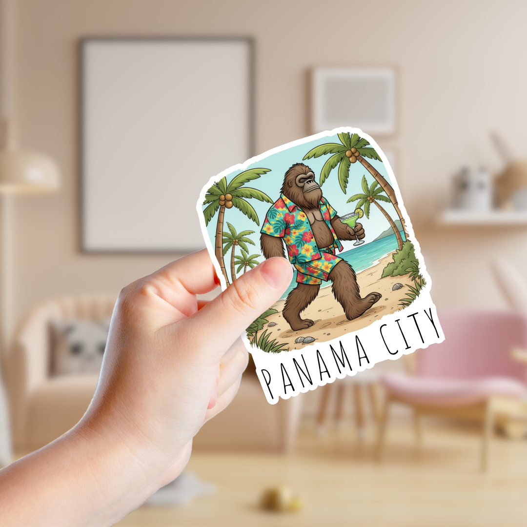 Beachy Big Foot Walking Custom Sticker