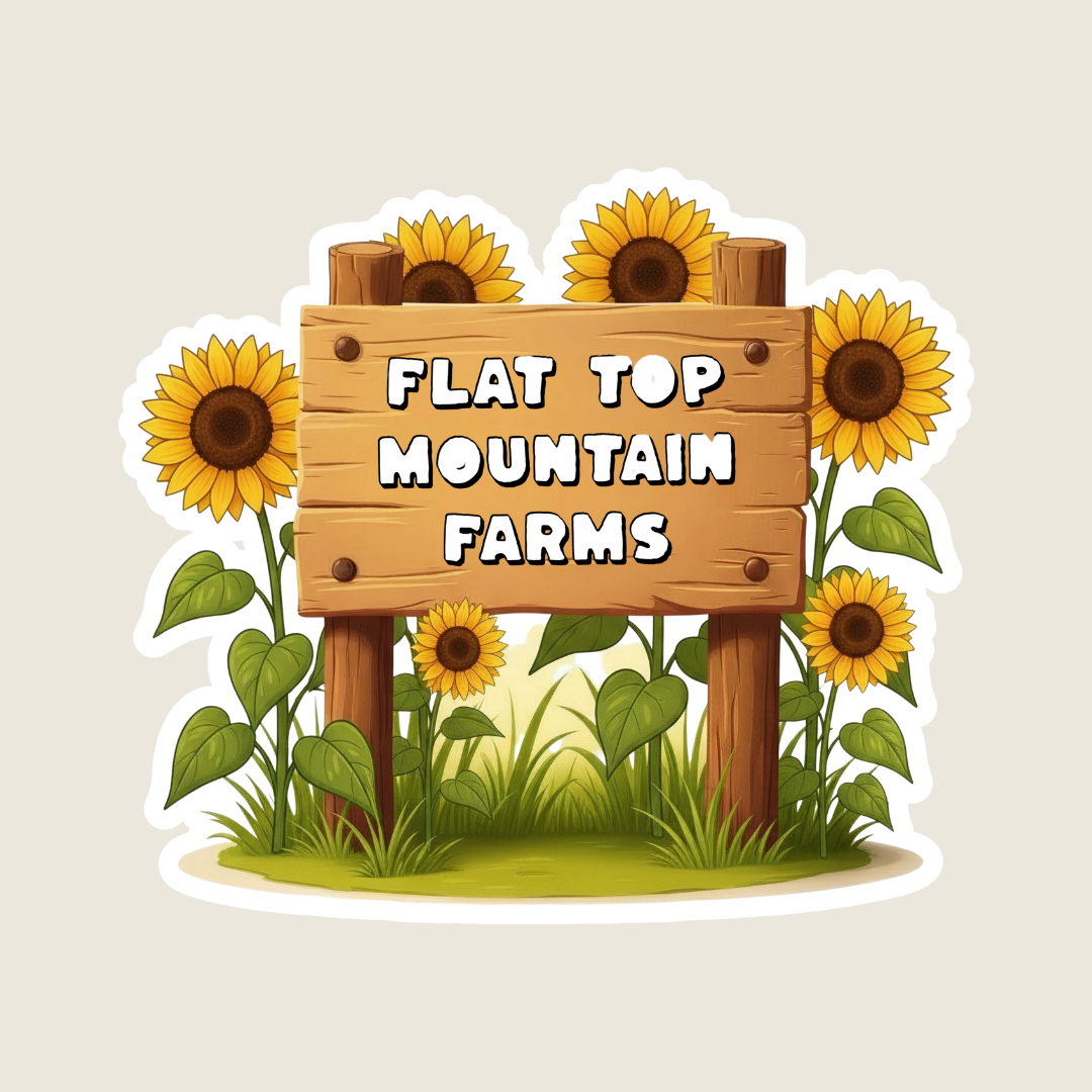 Rustic Sunflower Patch Sign Custom Sticker