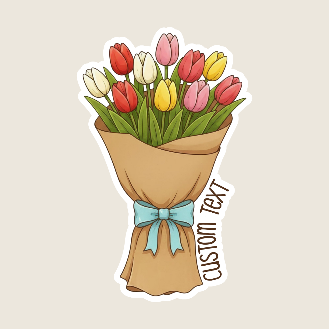 Tulip Bouquet Custom Sticker