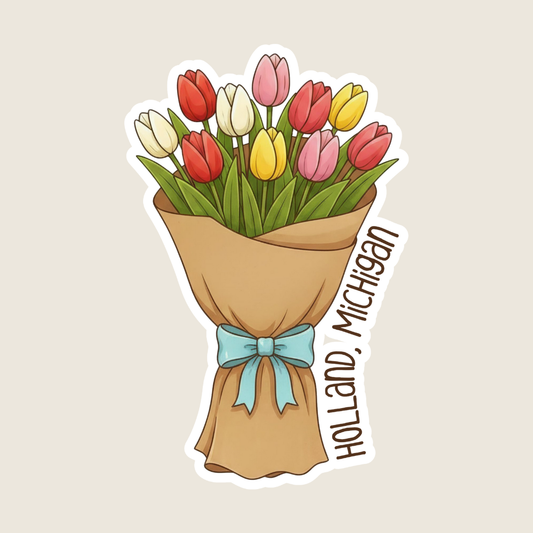 Tulip Bouquet Custom Sticker