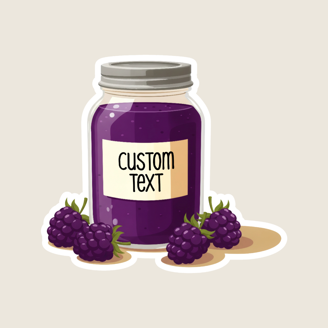 Blackberry Jam Customizable Souvenir Sticker