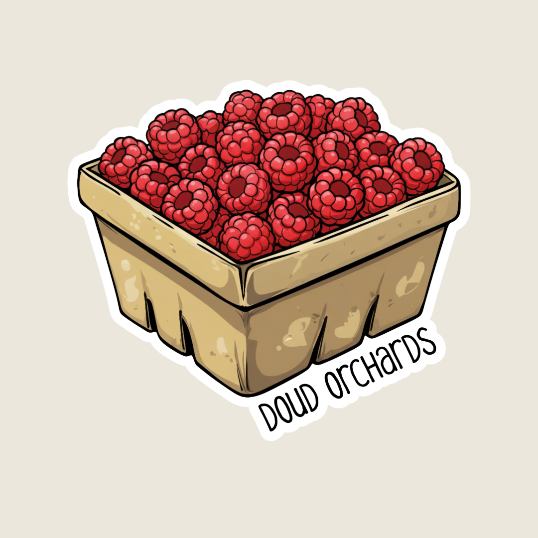 Carton of Raspberries Customizable Souvenir Sticker