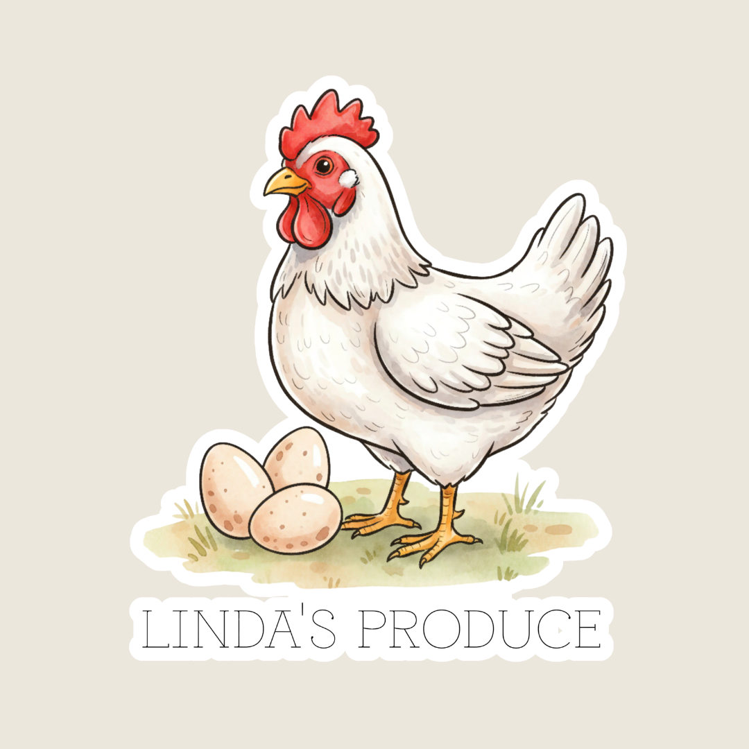 Chicken with Eggs Watercolor Customizable Souvenir Sticker