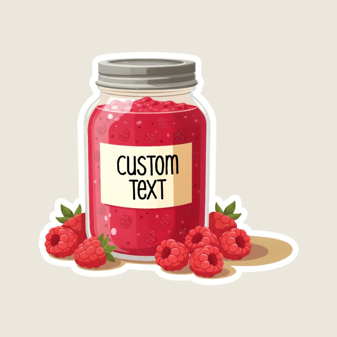 Raspberry Jam Customizable Souvenir Sticker