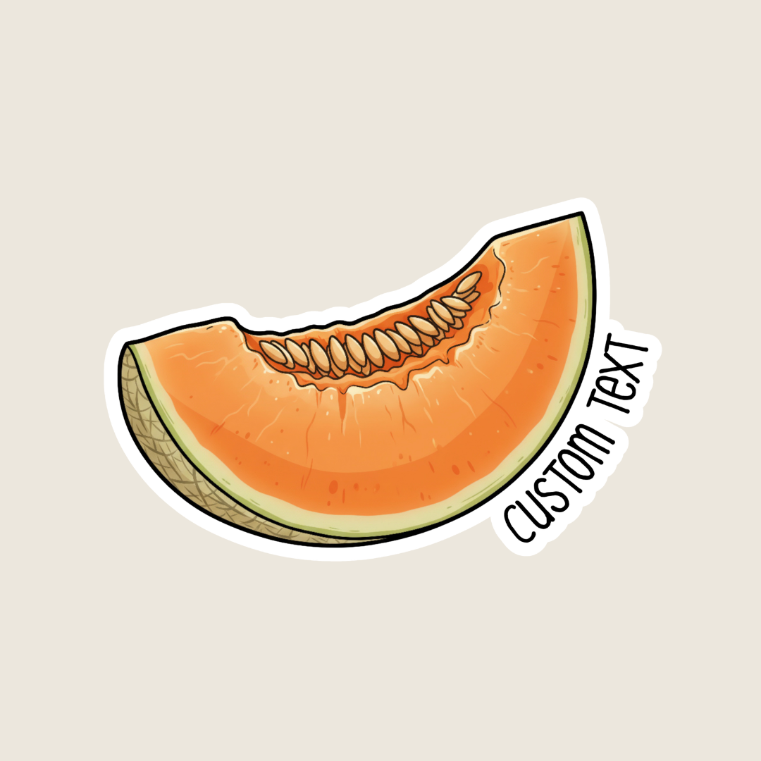 Slice of Cantalope Customizable Souvenir Sticker