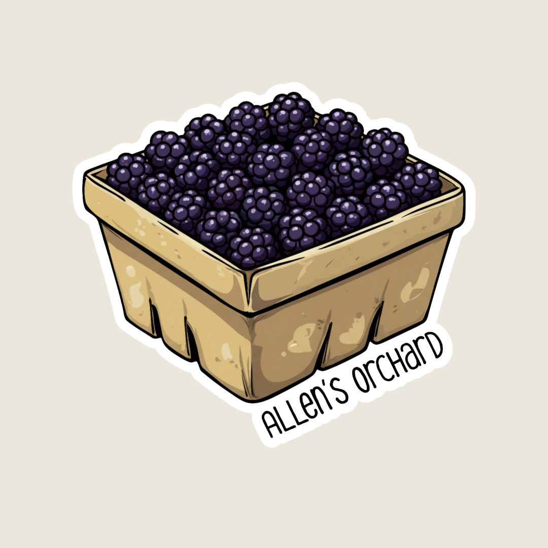 Carton of Blackberries Customizable Souvenir Sticker