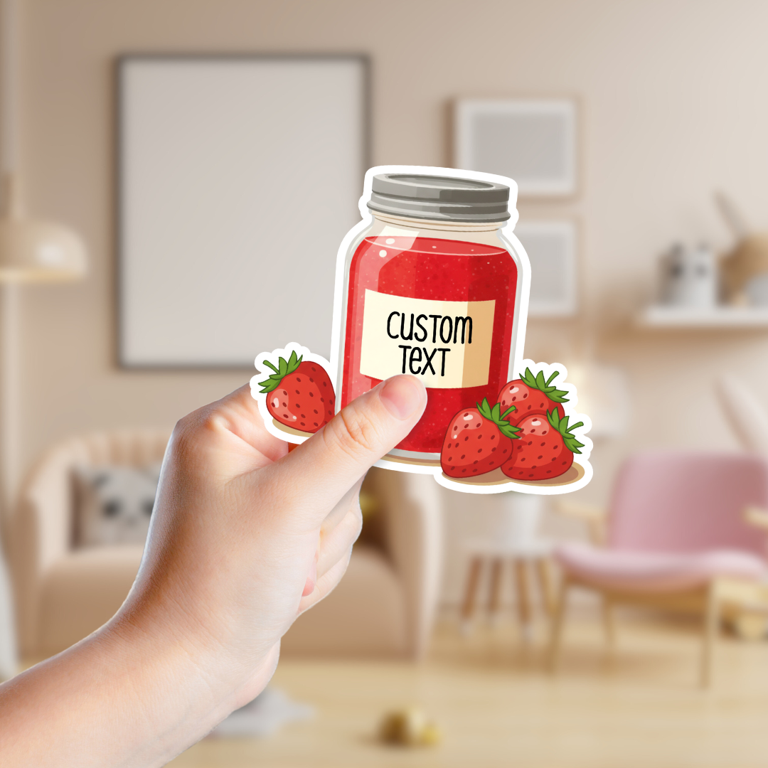 Strawberry Jam Customizable Souvenir Sticker