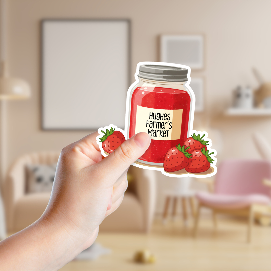 Strawberry Jam Customizable Souvenir Sticker