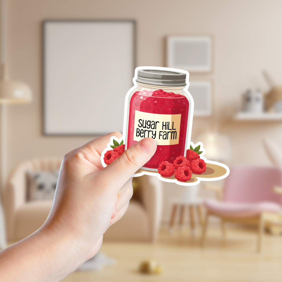 Raspberry Jam Customizable Souvenir Sticker