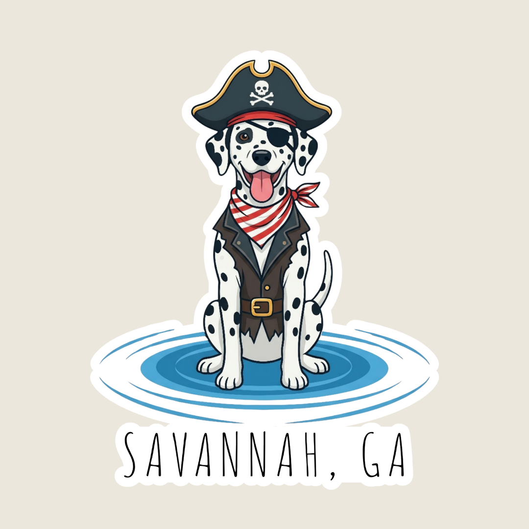 dog sticker of dalmatian