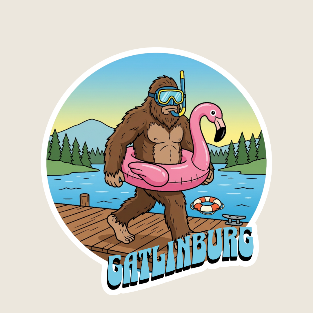 funny big foot sticker