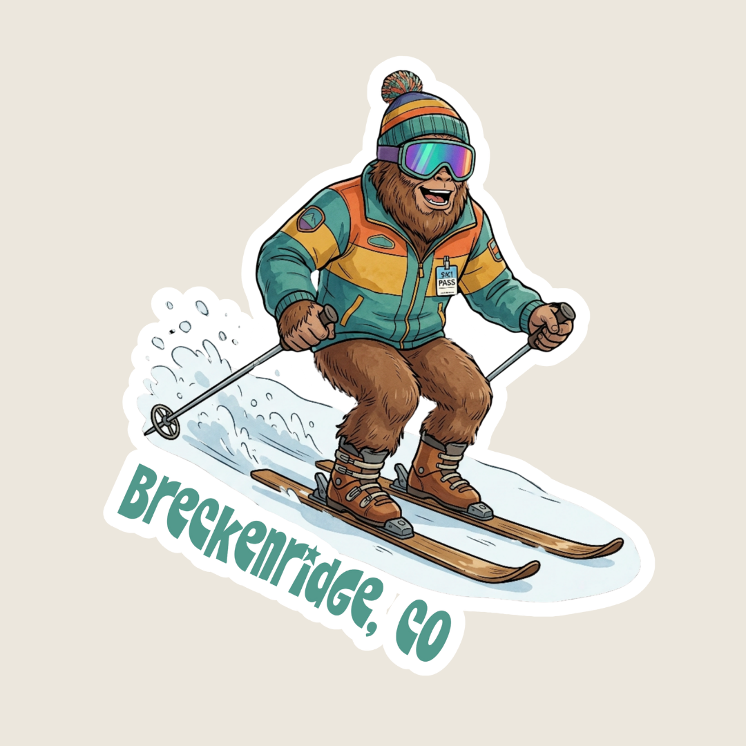 ski sticker big foot