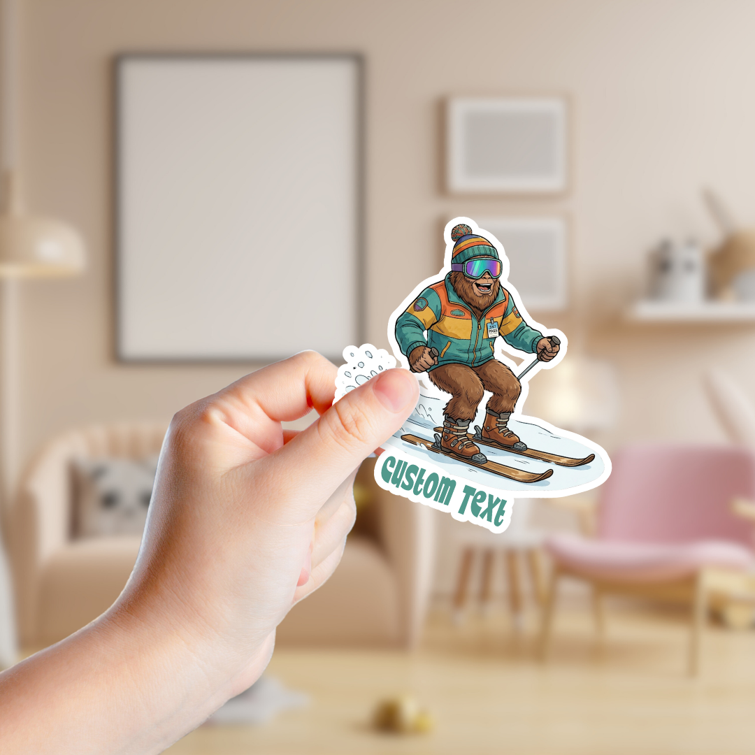 skiing stickers big foot
