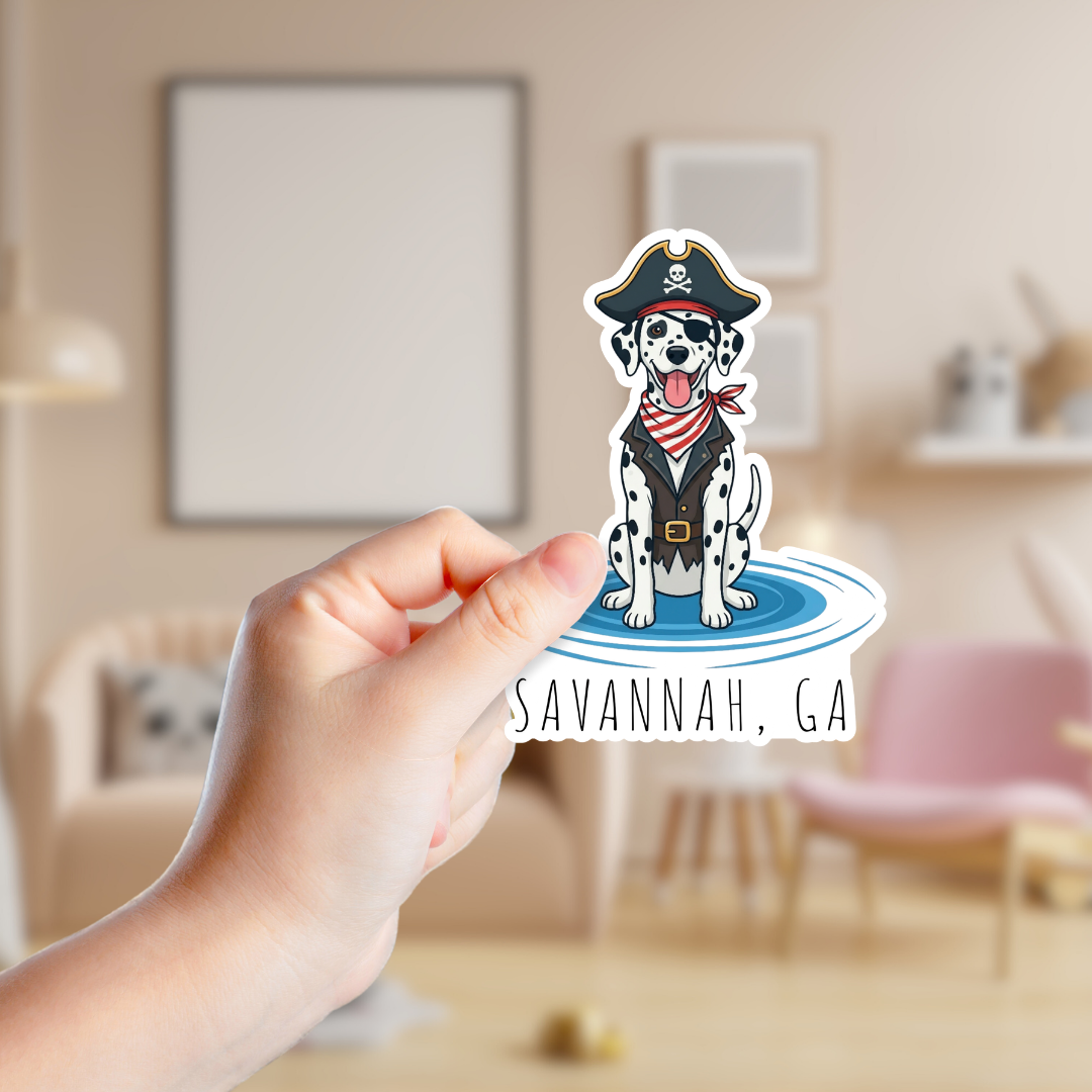 dalmatian pirate sticker