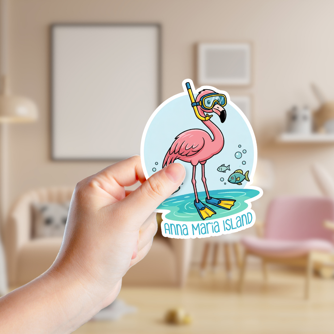 Flamingo Sticker Snorkel