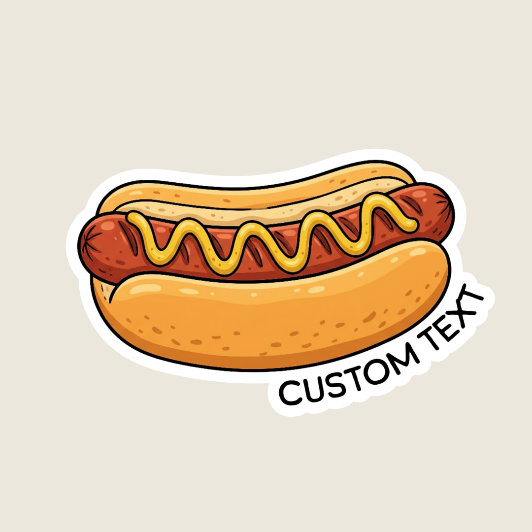 Hot Dog Custom Sticker