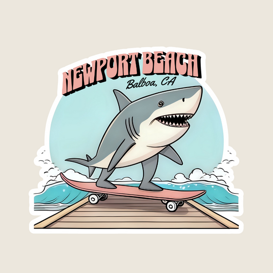 Skateboarding Shark (B1068)