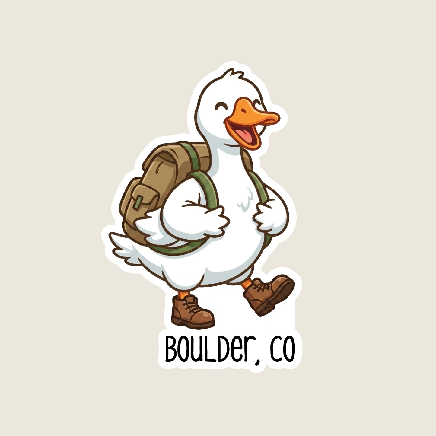Silly Goose Hiking Custom Funny Sticker
