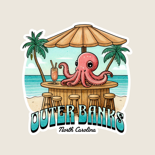 Octopus at a Tiki Bar (B1018)