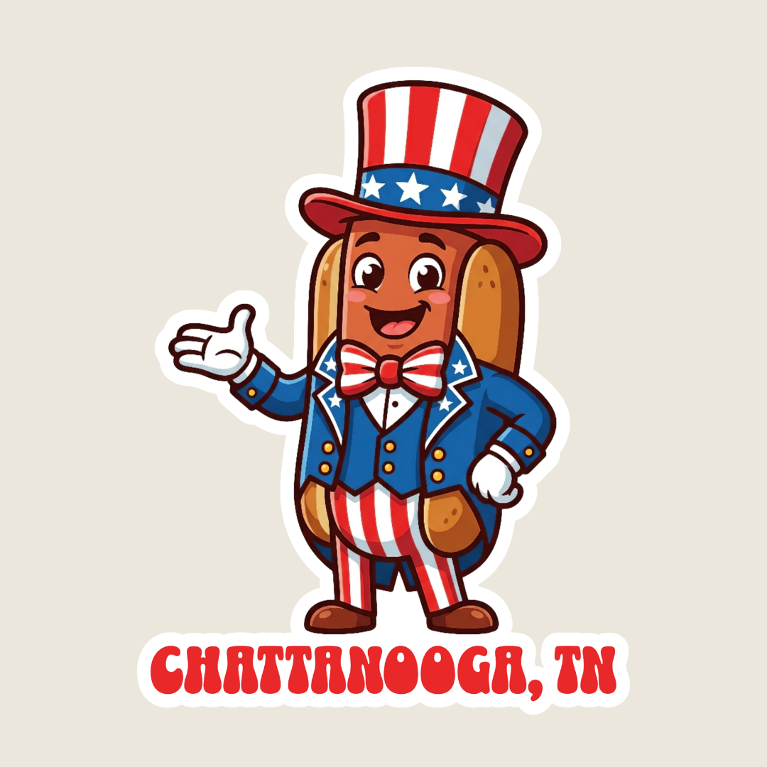 Uncle Sam Hot Dog Custom Sticker