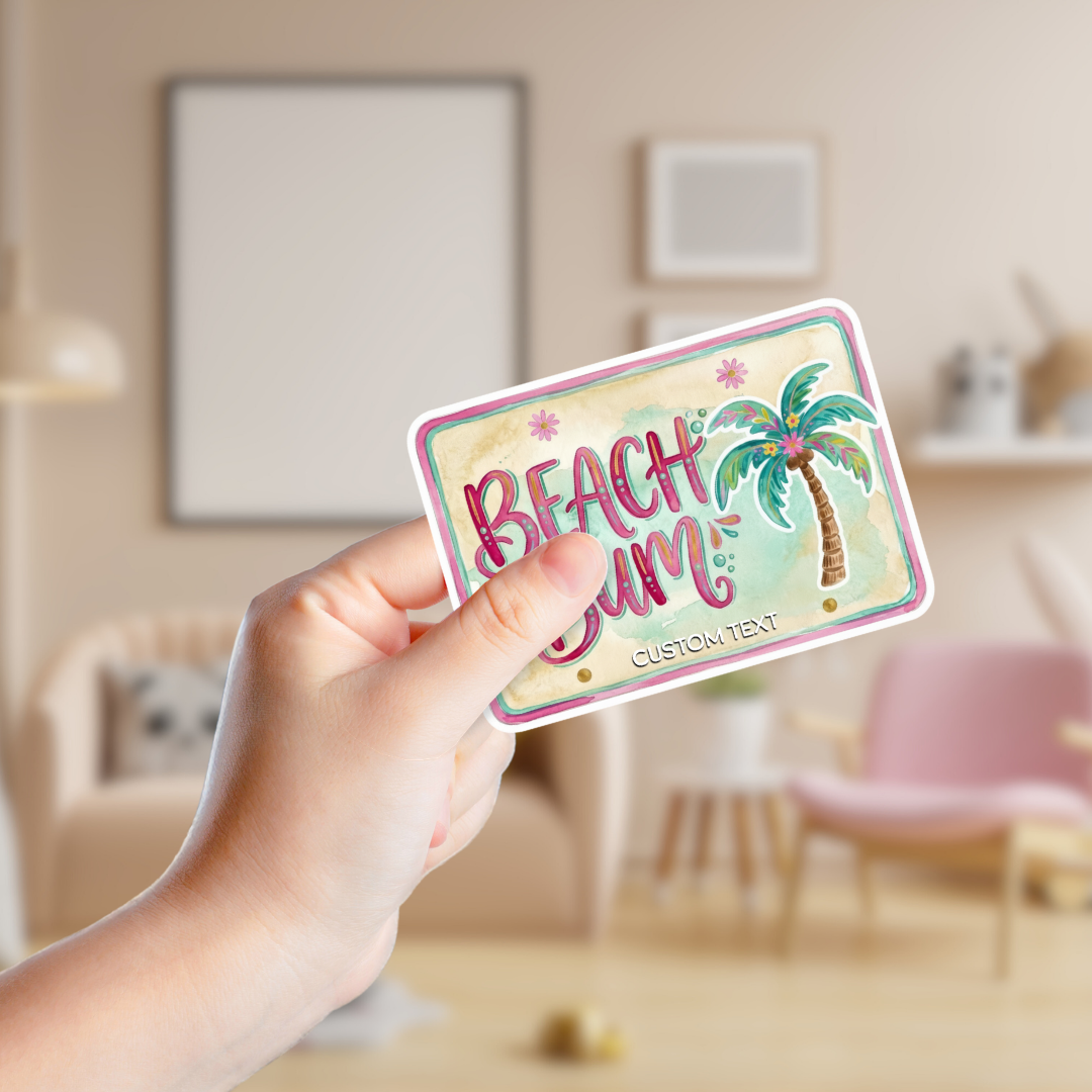 custom beach sticker