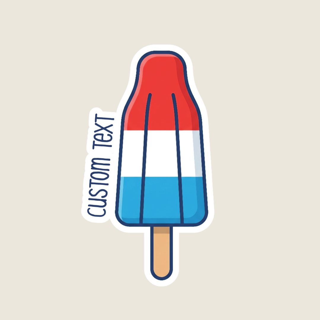 Red, White, and Blue Popsicle Custom Sticker