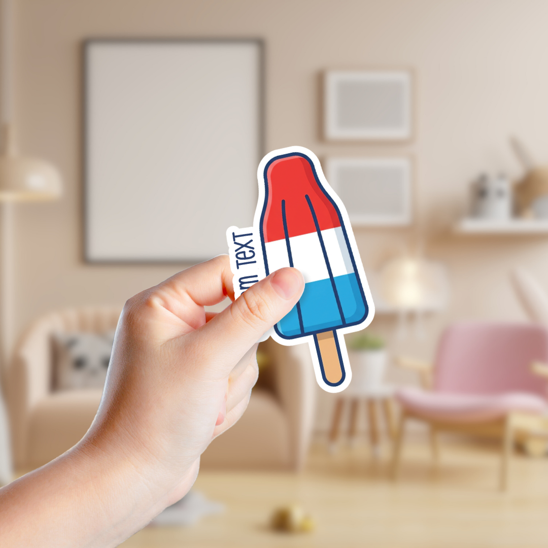 Red, White, and Blue Popsicle Custom Sticker