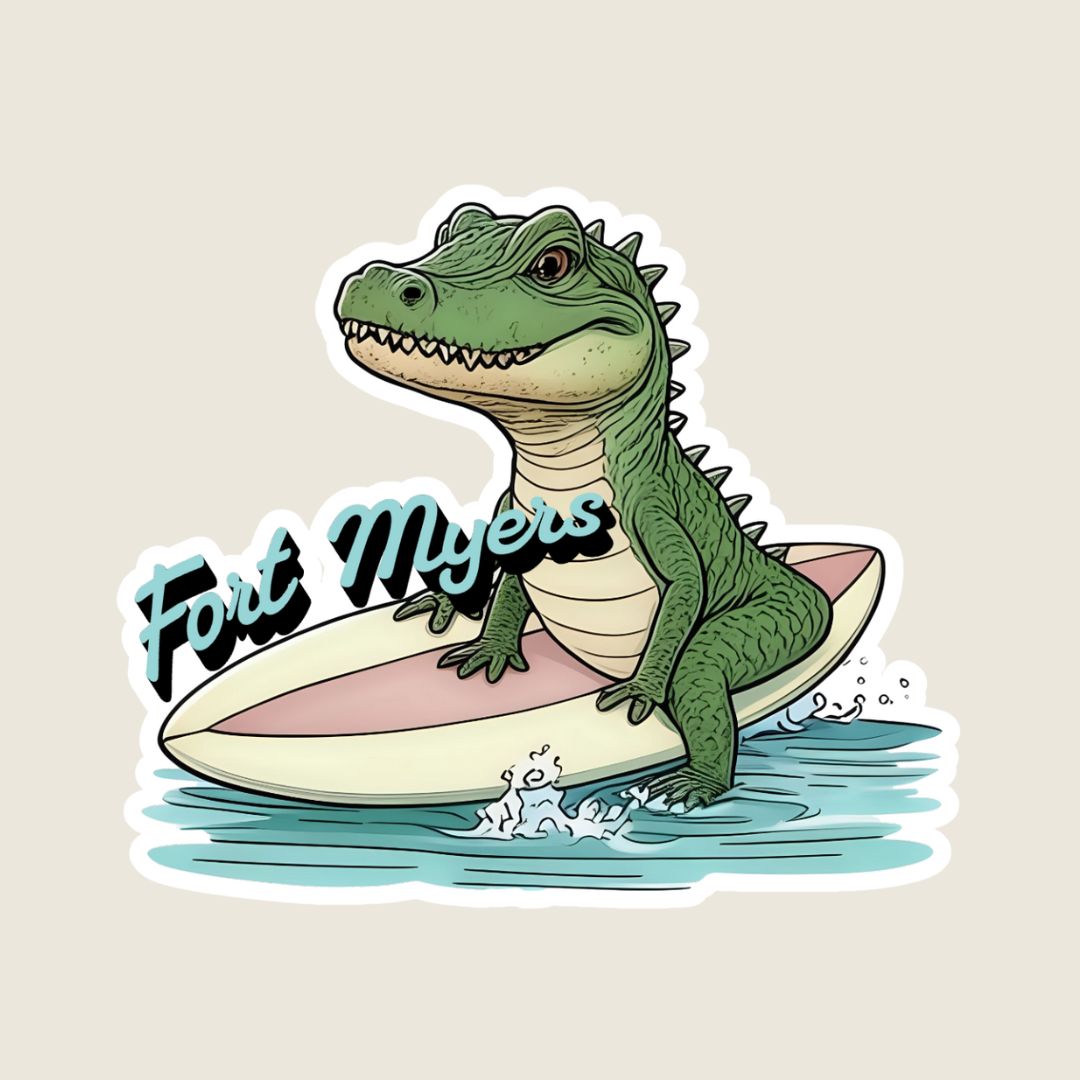 Surfing Alligator (B1043)