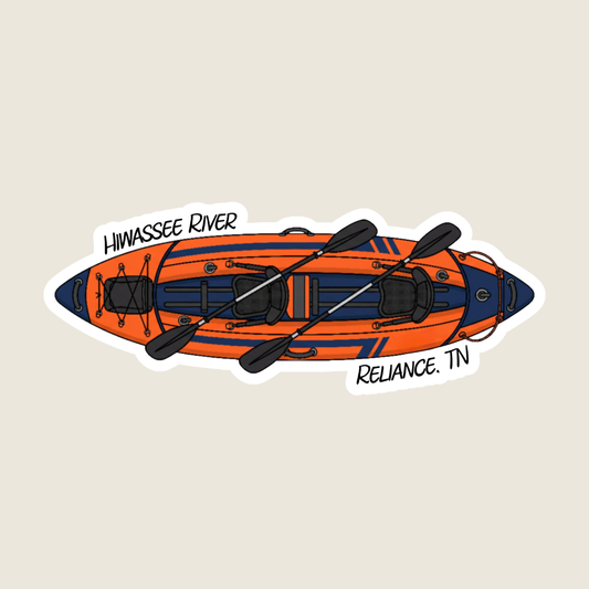 Whitewater Inflatable Kayak Custom Sticker