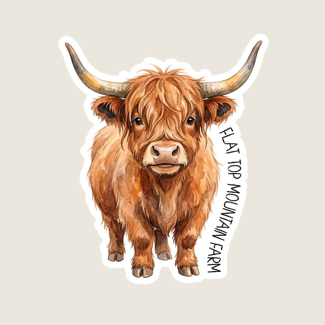 Highland Cow Custom Sticker