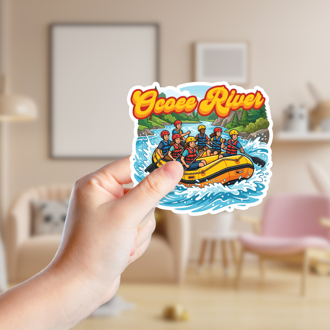 Whitewater Rafting Adventure Custom Sticker