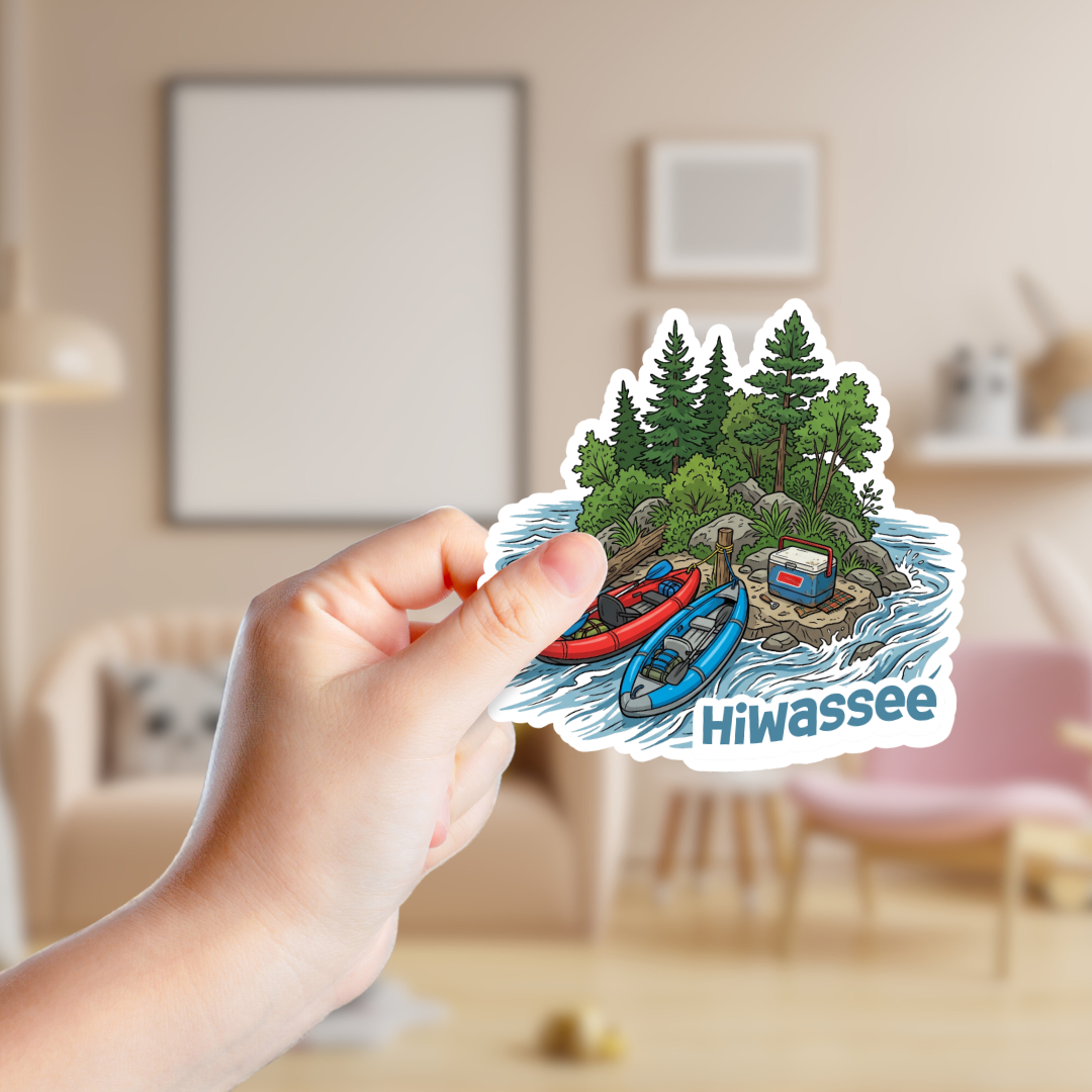 Whitewater Kayaks on the River Custom Sticker