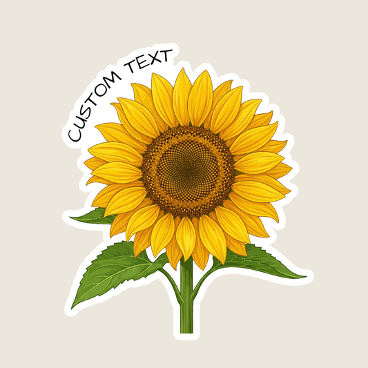 Bright Sunflower Custom Sticker