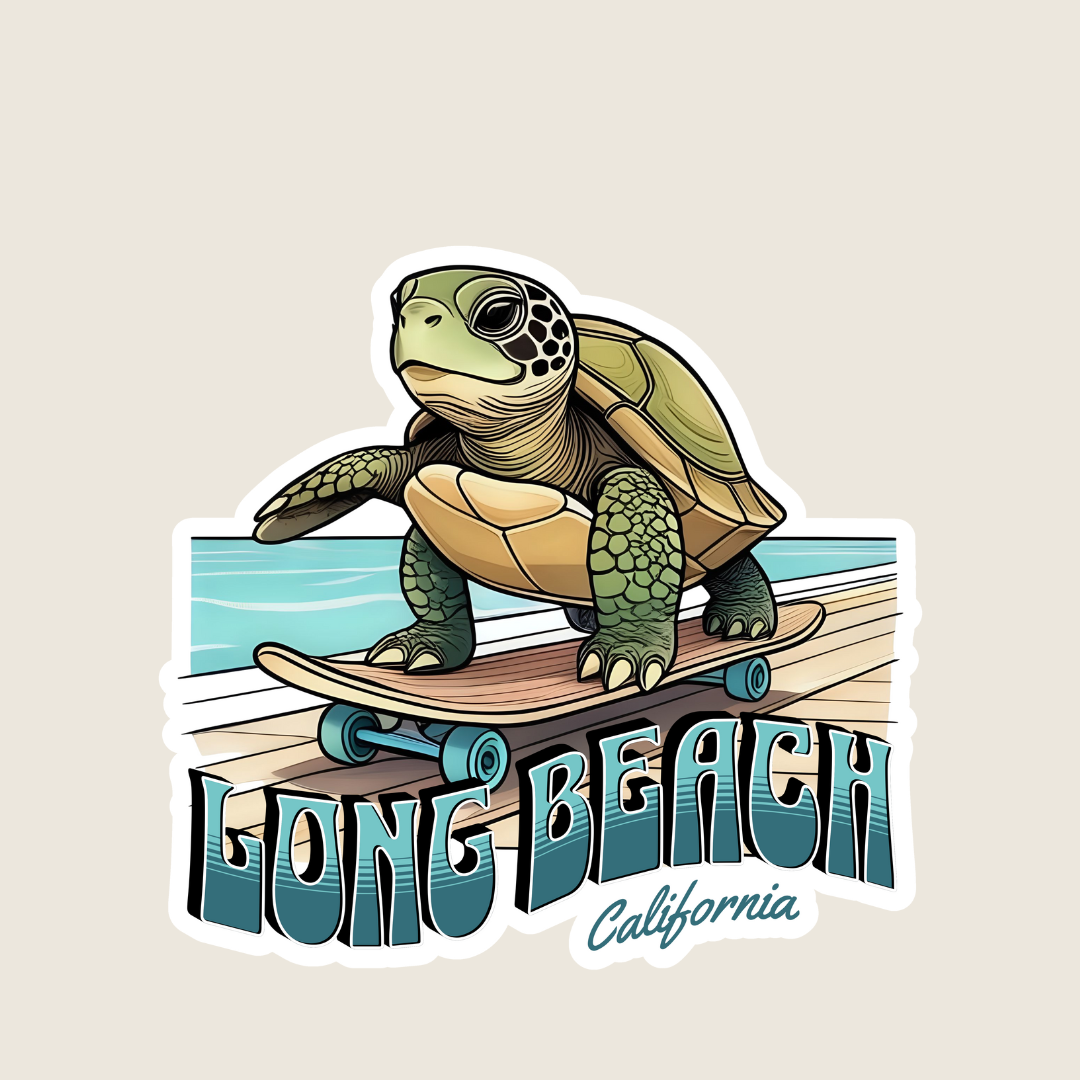 Skateboarding Sea Turtle (B1073)