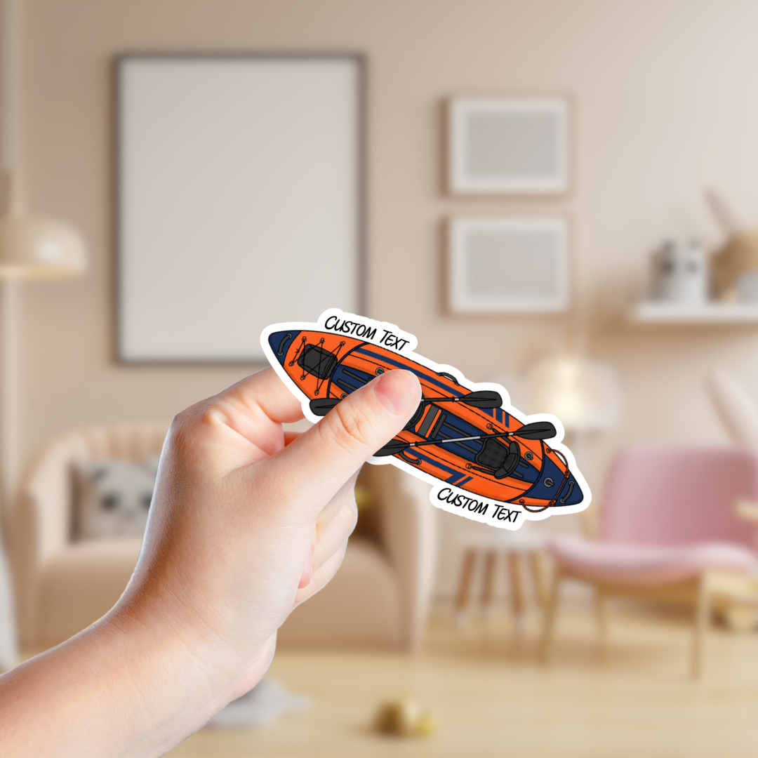 Whitewater Inflatable Kayak Custom Sticker