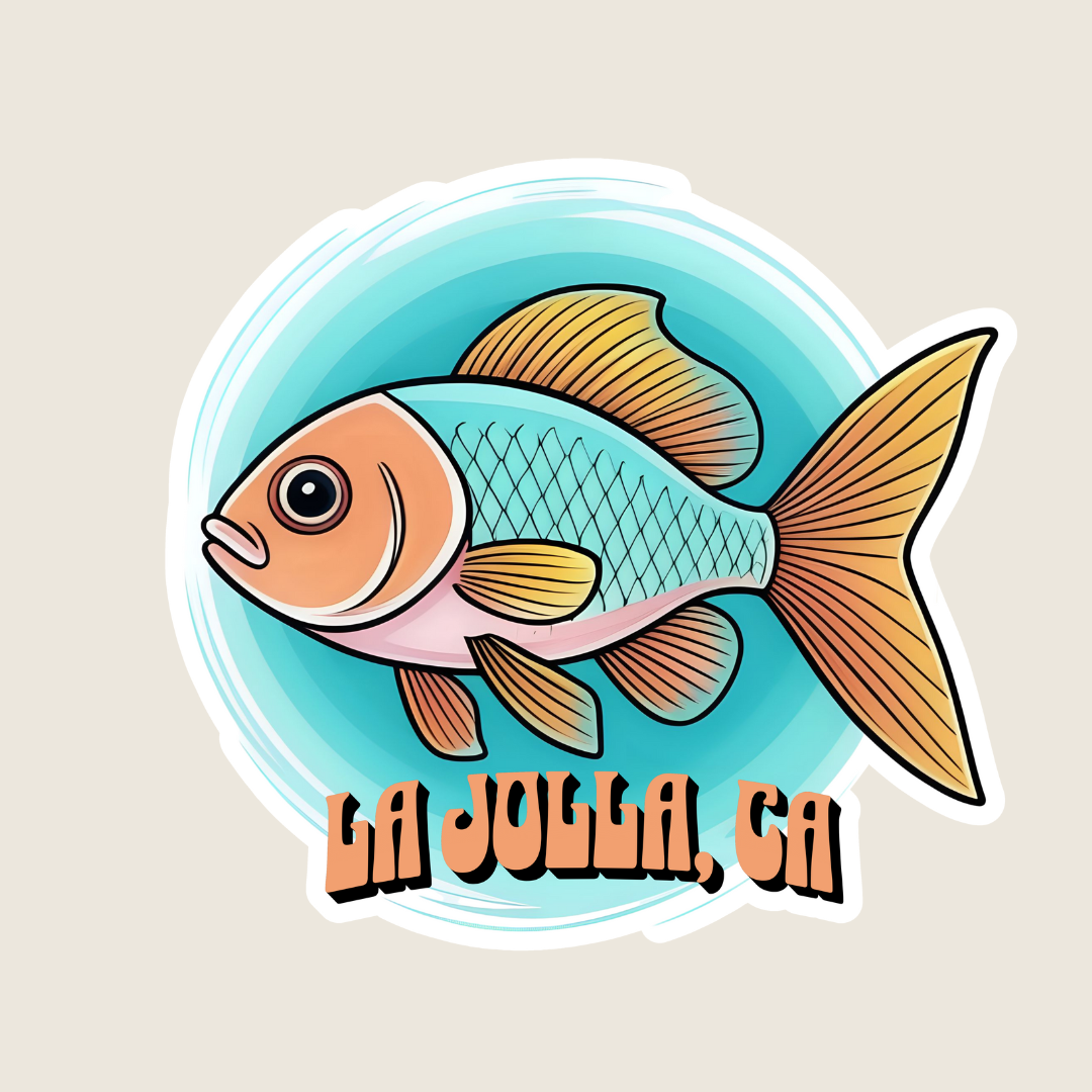 Blue and Orange Fish (B1070)