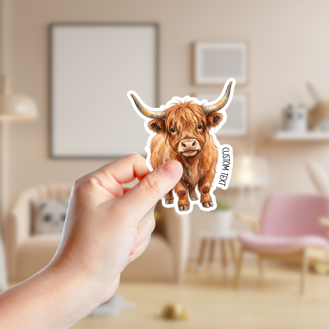 Highland Cow Custom Sticker